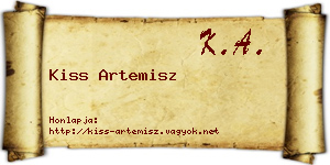 Kiss Artemisz névjegykártya